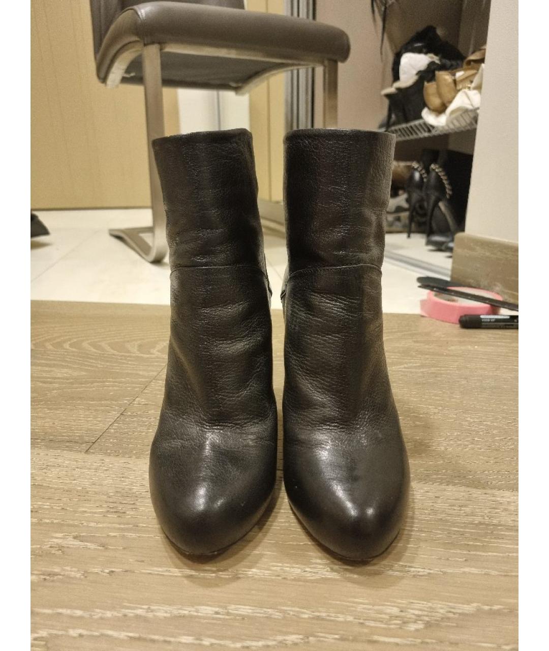 FURLA Черные кожаные ботильоны, фото 2