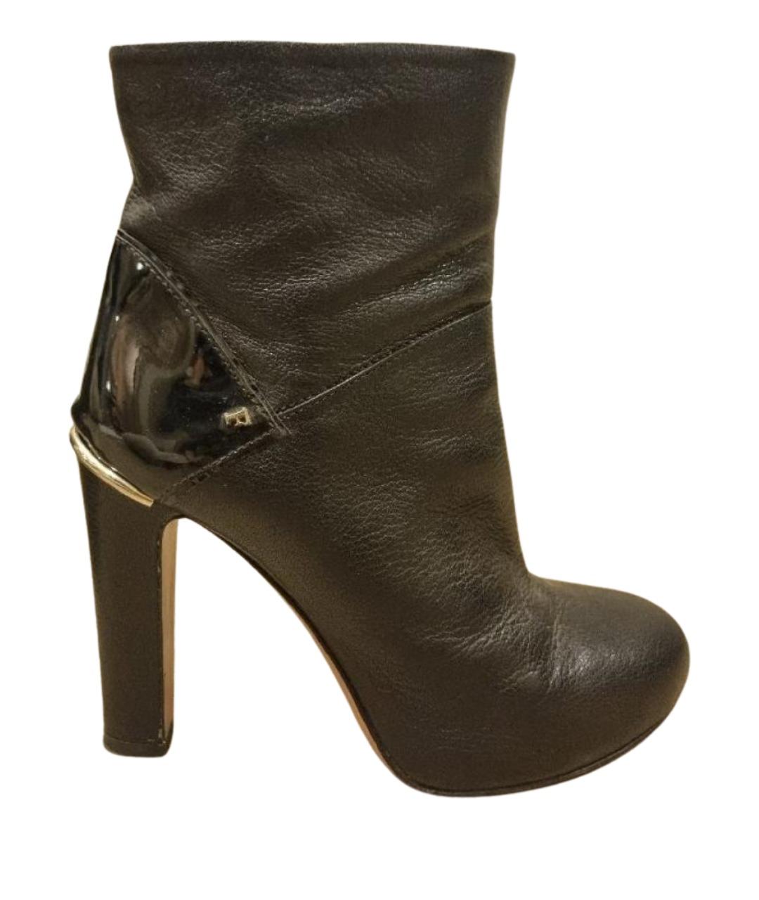 FURLA Черные кожаные ботильоны, фото 1