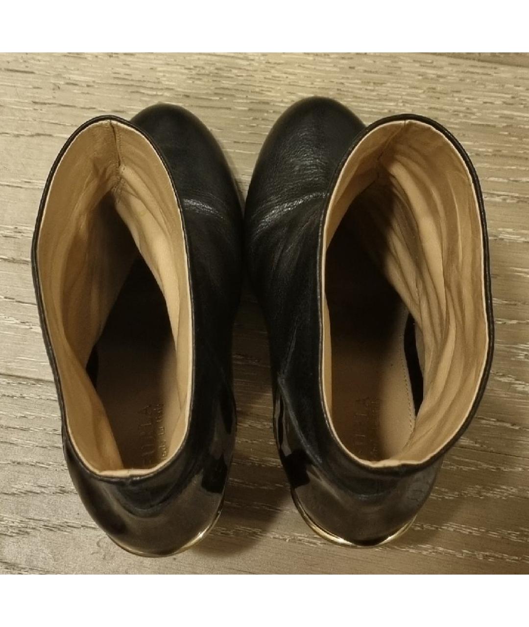 FURLA Черные кожаные ботильоны, фото 3