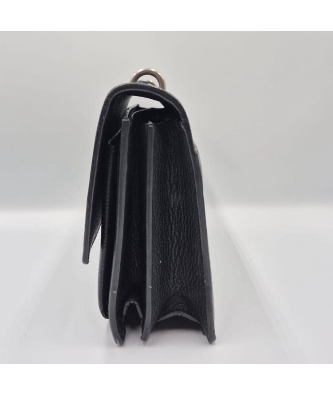 SAINT LAURENT Черная кожаная сумка через плечо, фото 4