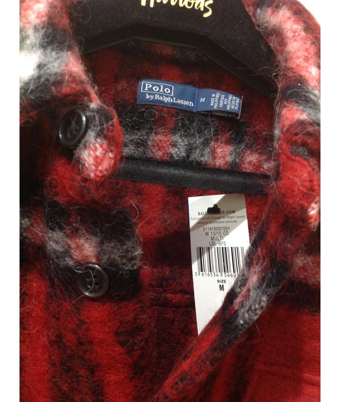 POLO RALPH LAUREN Красная шерстяная куртка, фото 9
