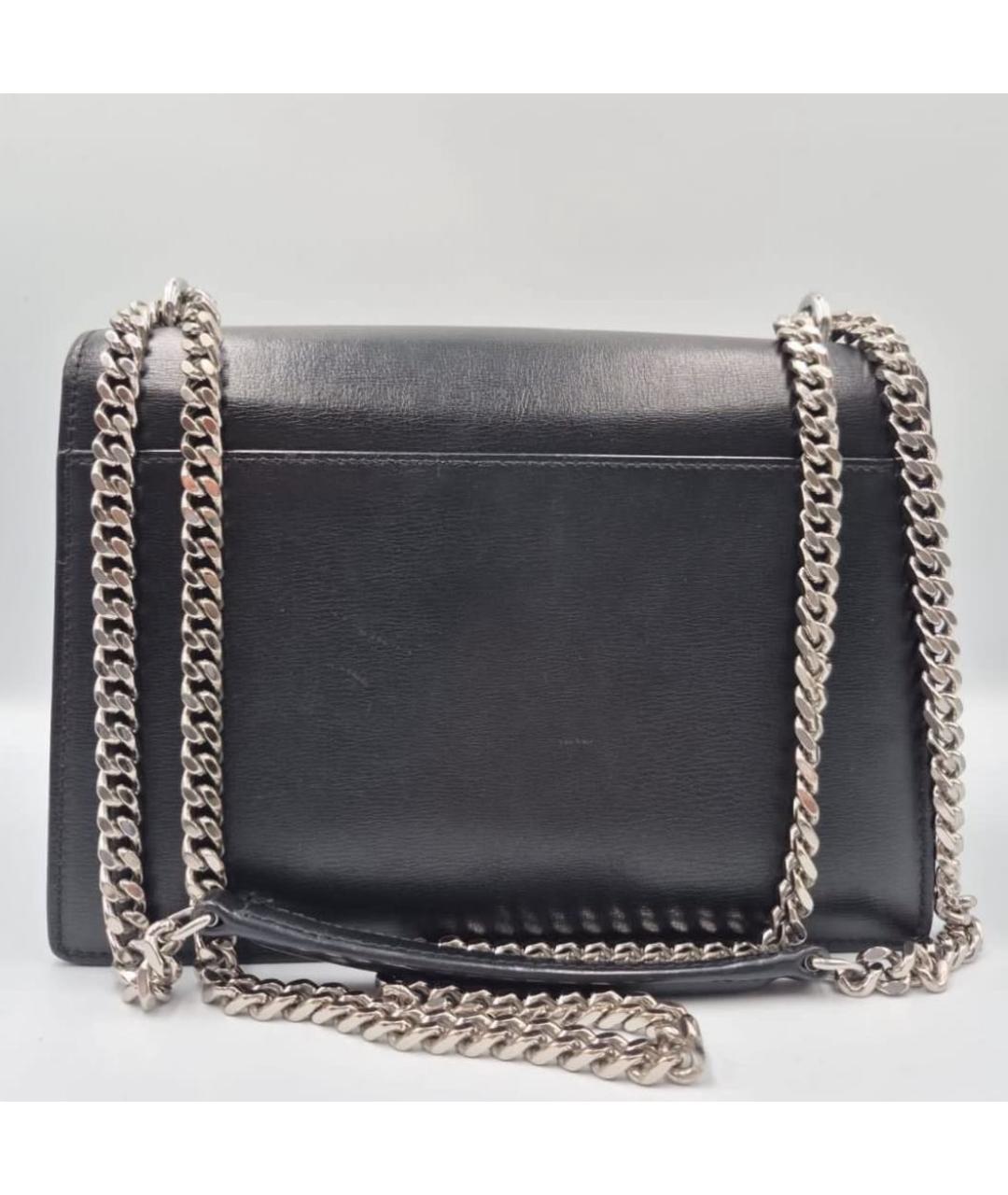 SAINT LAURENT Черная кожаная сумка через плечо, фото 4