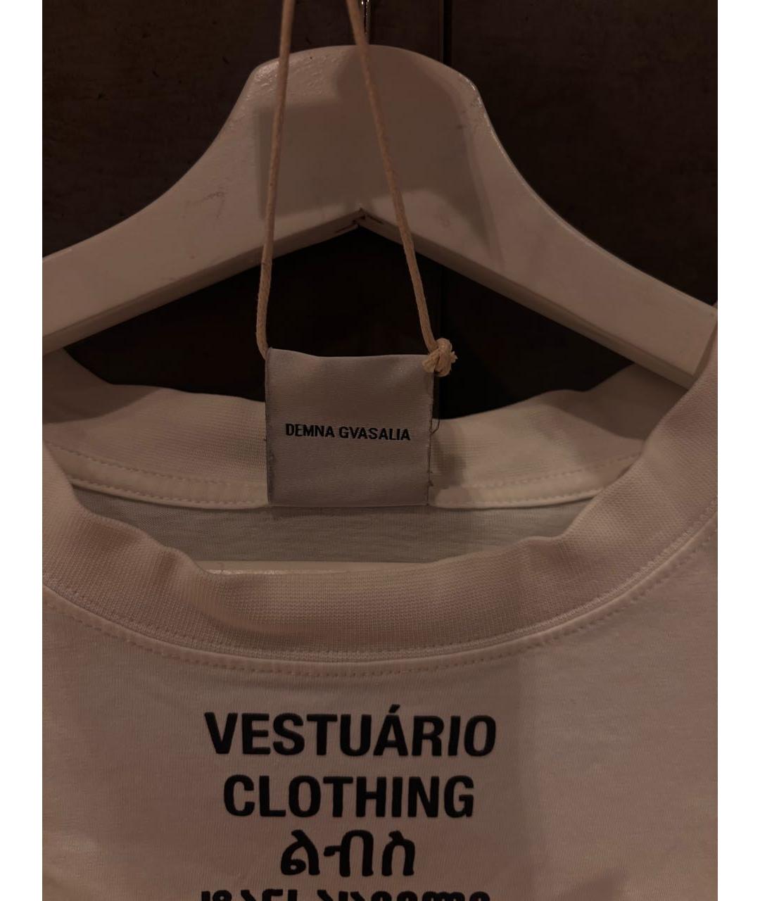 VETEMENTS Белая хлопковая футболка, фото 4