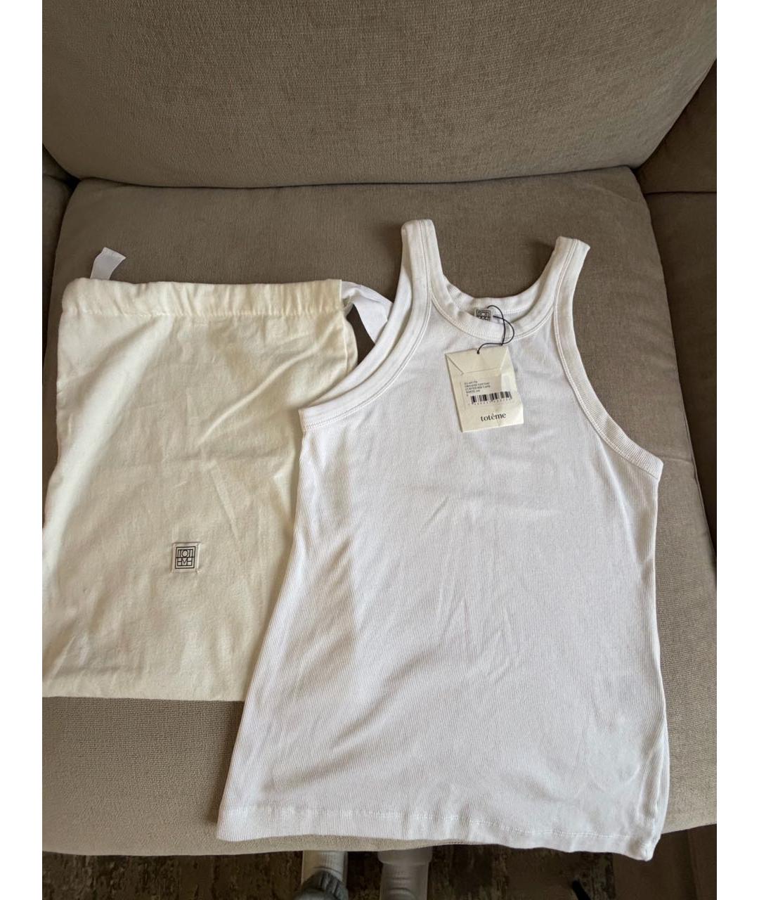 TOTEME Белая хлопковая майка, фото 5