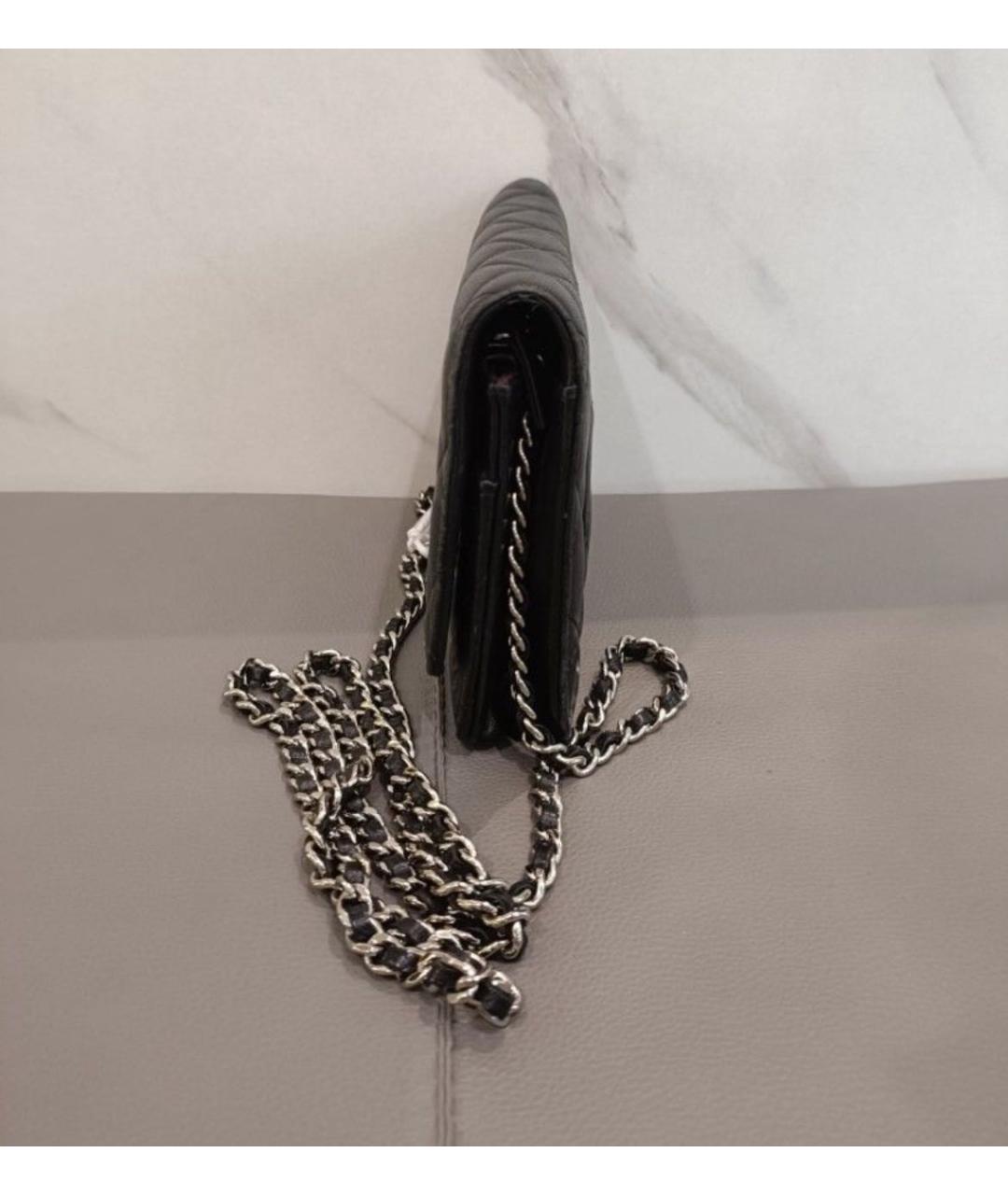 CHANEL Черная кожаная сумка через плечо, фото 2