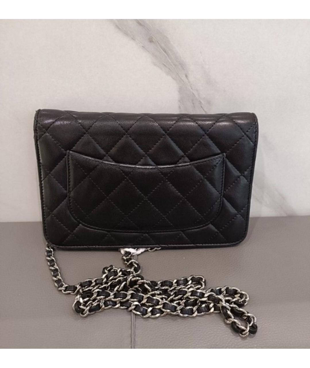 CHANEL Черная кожаная сумка через плечо, фото 3