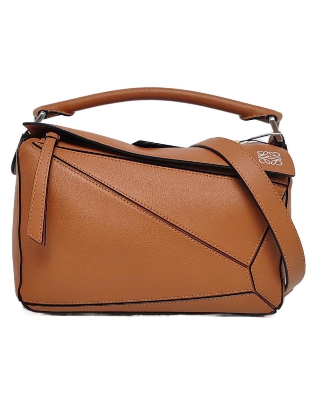 LOEWE Коричневая кожаная сумка через плечо, фото 5