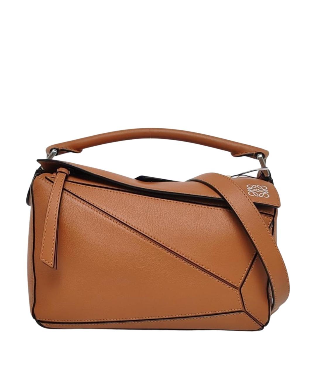 LOEWE Коричневая кожаная сумка через плечо, фото 1