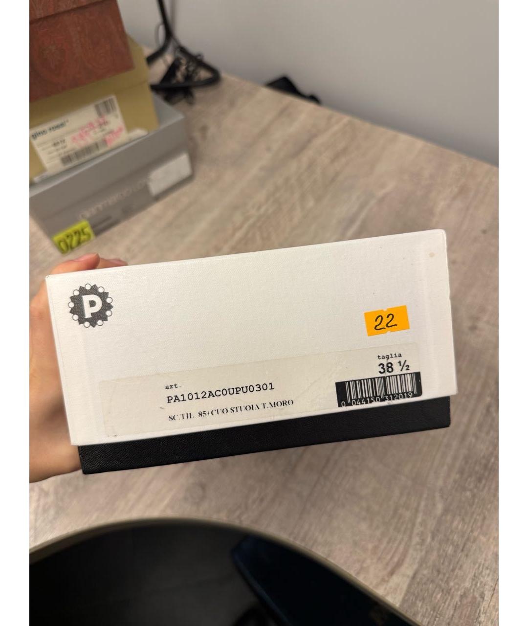 POLLINI Коричневые кожаные туфли, фото 6