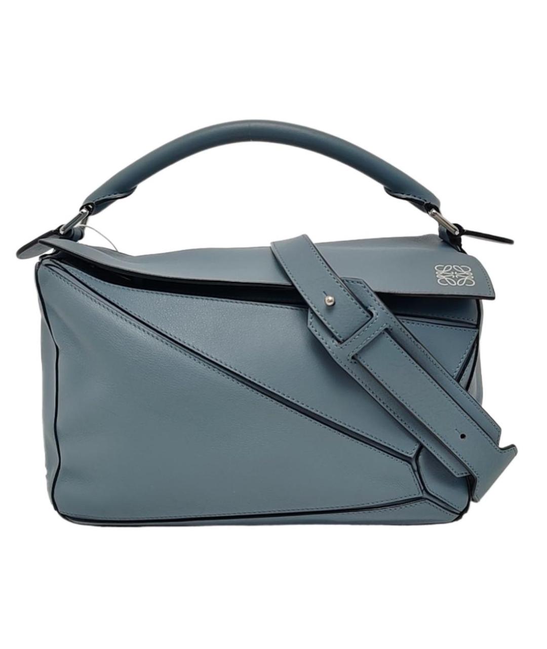 LOEWE Голубая кожаная сумка через плечо, фото 5