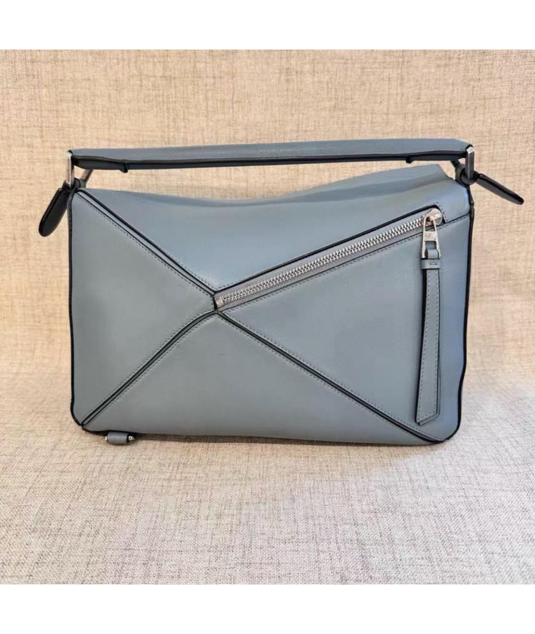 LOEWE Голубая кожаная сумка через плечо, фото 3