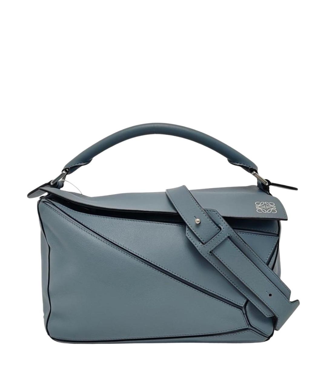 LOEWE Голубая кожаная сумка через плечо, фото 1