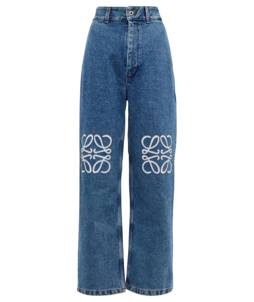 LOEWE Синие хлопковые прямые джинсы, фото 1