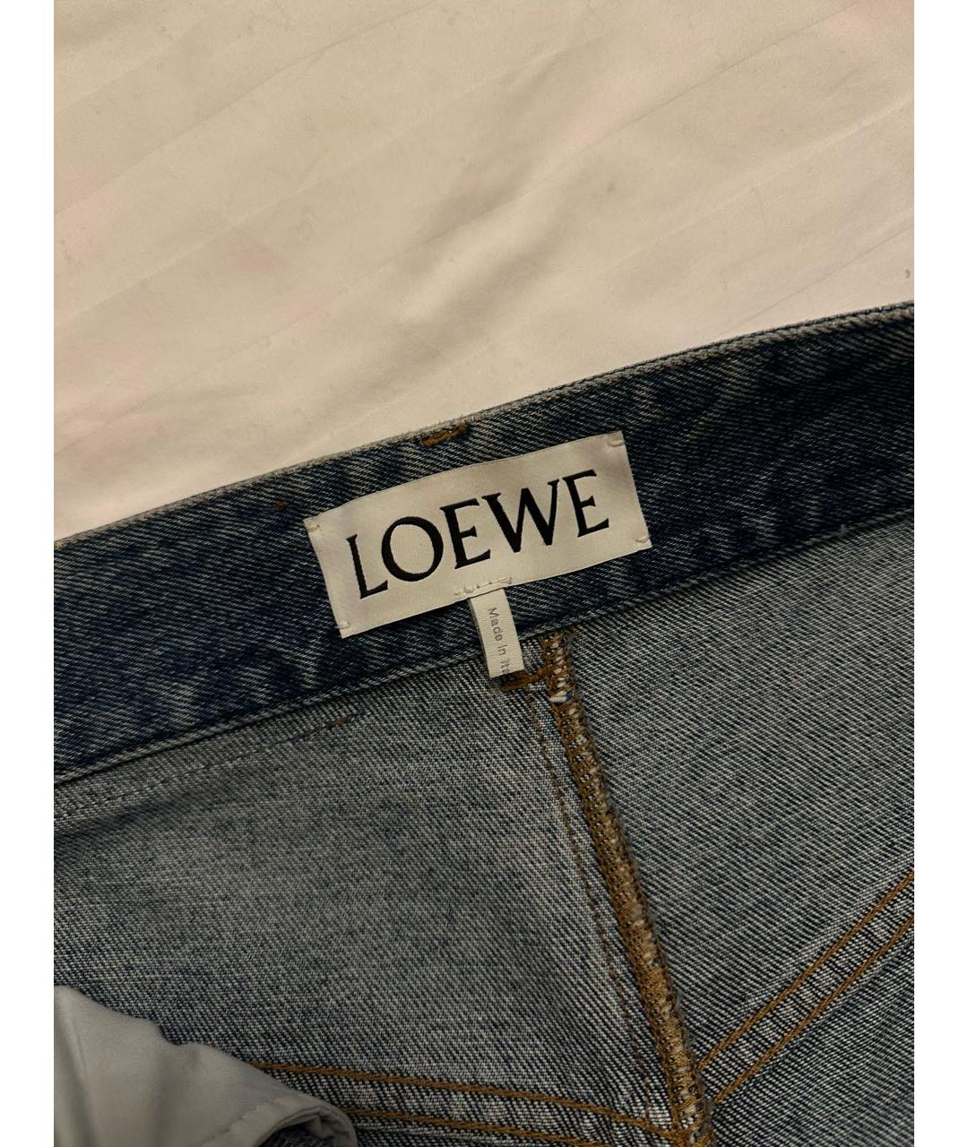 LOEWE Синие хлопковые прямые джинсы, фото 5
