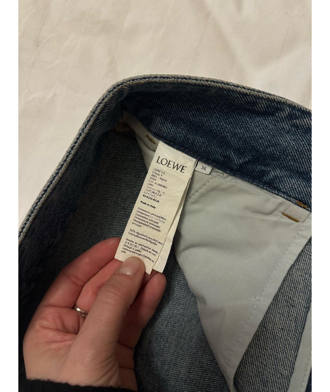 LOEWE Синие хлопковые прямые джинсы, фото 4