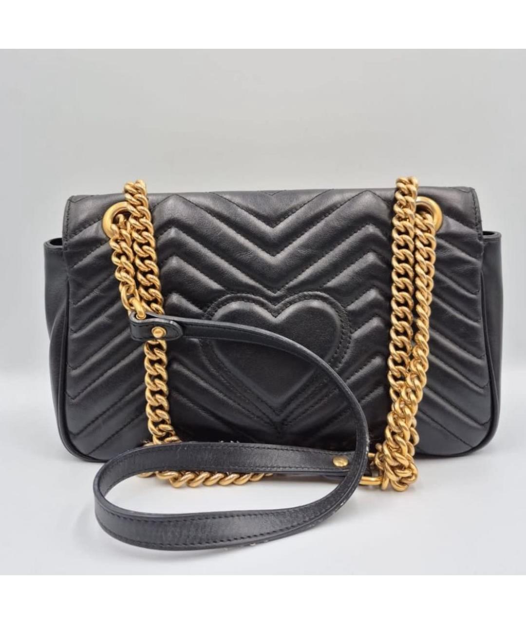 GUCCI Черная кожаная сумка через плечо, фото 2