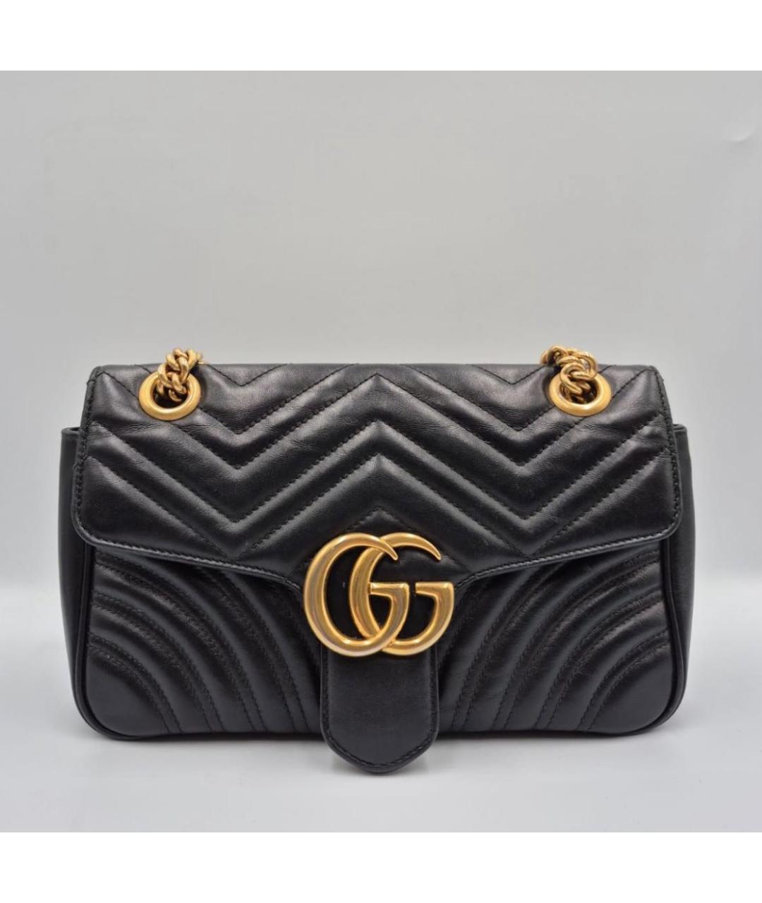 GUCCI Черная кожаная сумка через плечо, фото 5