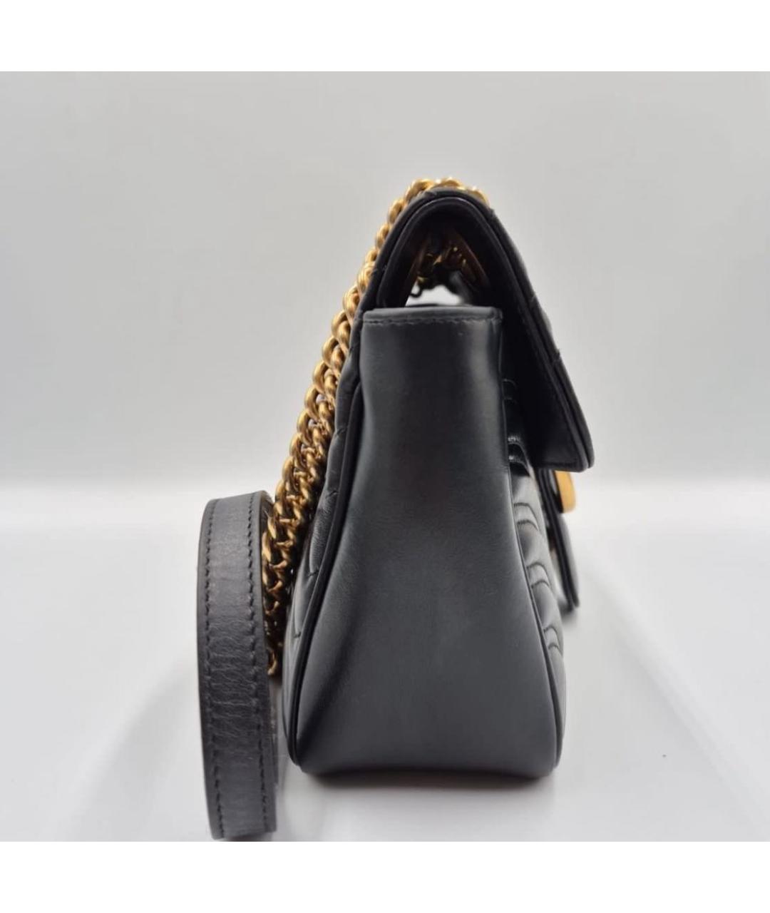 GUCCI Черная кожаная сумка через плечо, фото 4