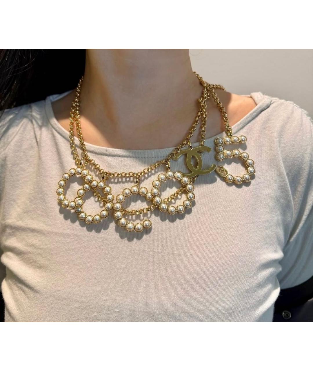 CHANEL Золотое металлическое колье, фото 5