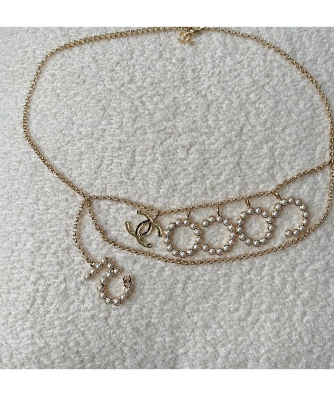 CHANEL Золотое металлическое колье, фото 3