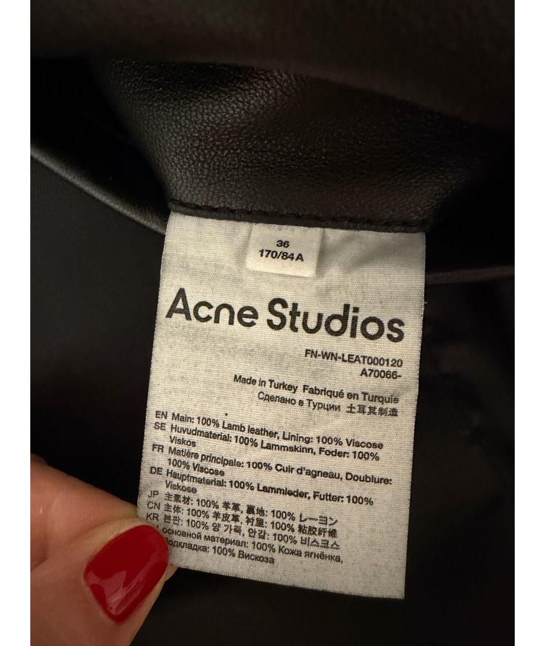 ACNE STUDIOS Черная кожаная куртка, фото 6