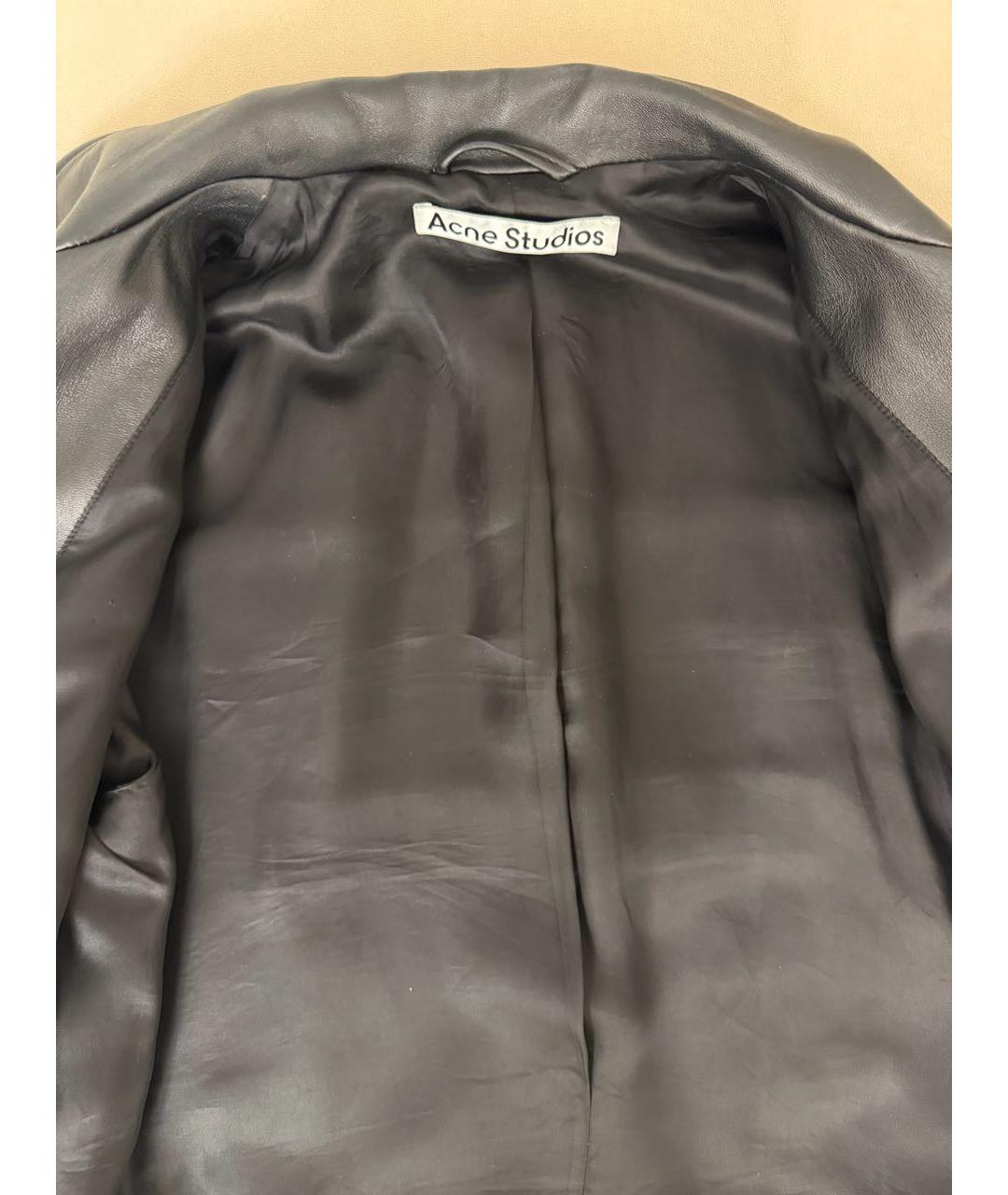 ACNE STUDIOS Черная кожаная куртка, фото 3
