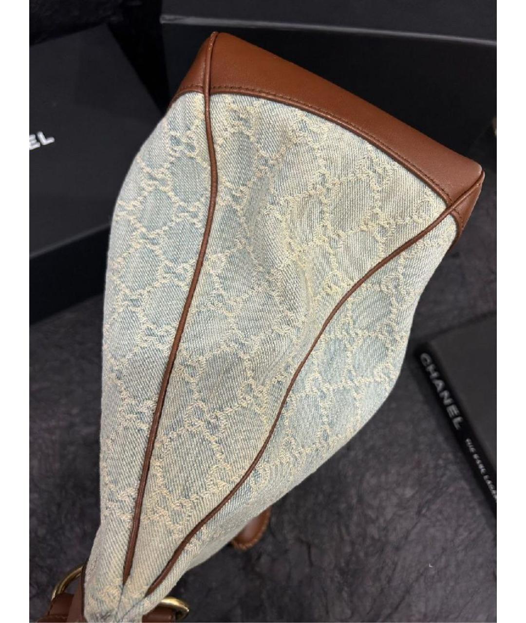 GUCCI Белая тканевая сумка тоут, фото 2