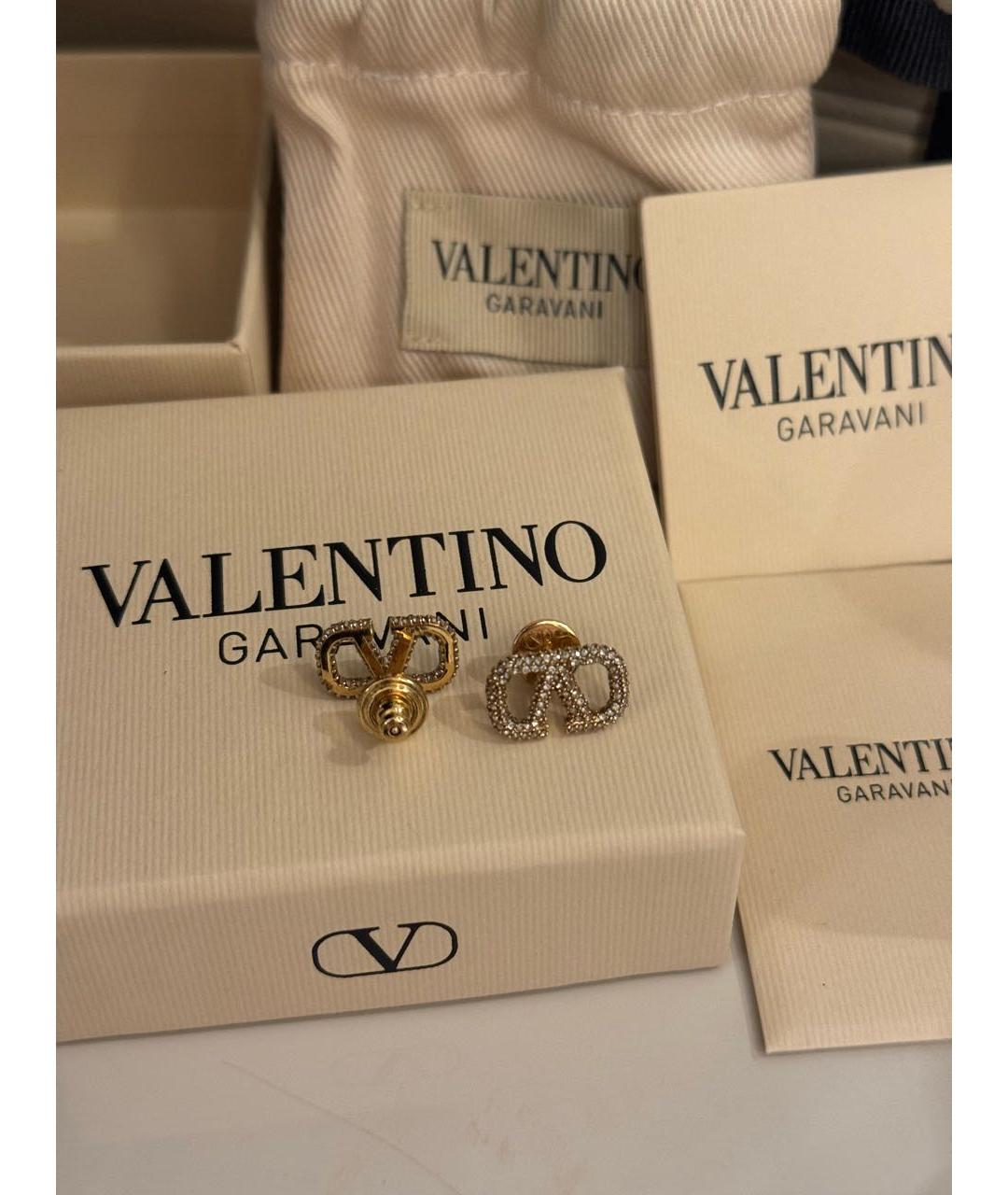 VALENTINO Золотые латунные серьги, фото 3