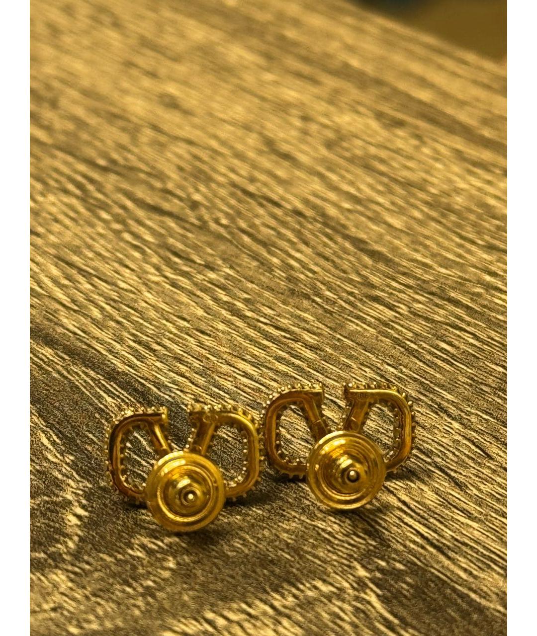 VALENTINO Золотые латунные серьги, фото 2