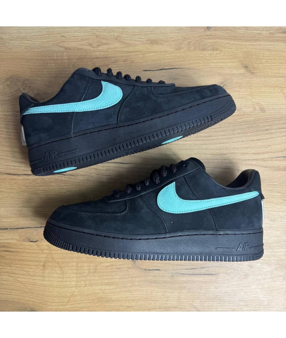 TIFFANY&CO Черные замшевые низкие кроссовки / кеды, фото 9