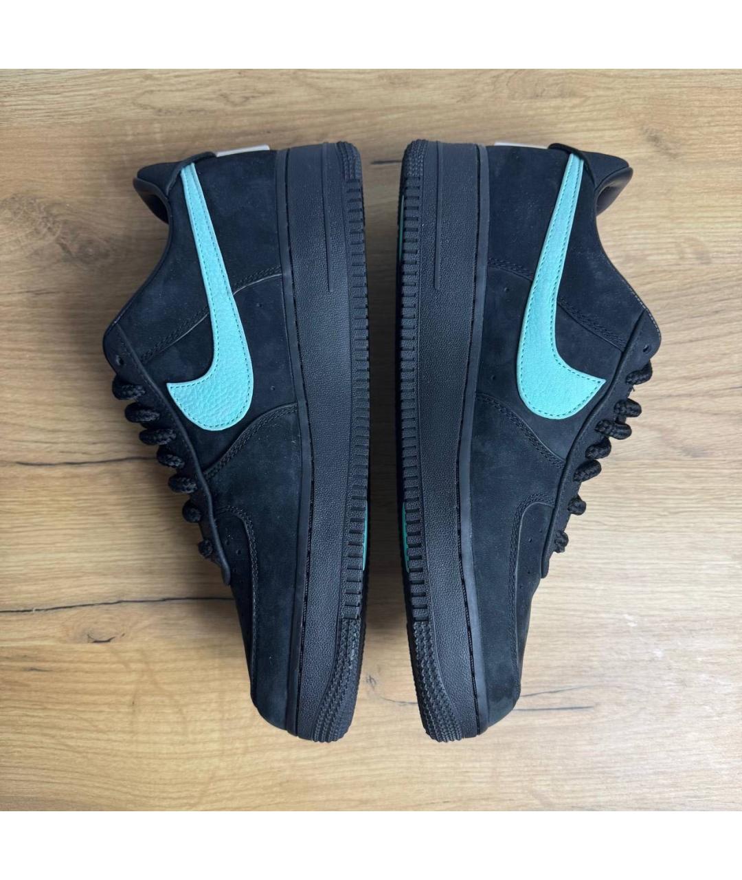 TIFFANY&CO Черные замшевые низкие кроссовки / кеды, фото 6