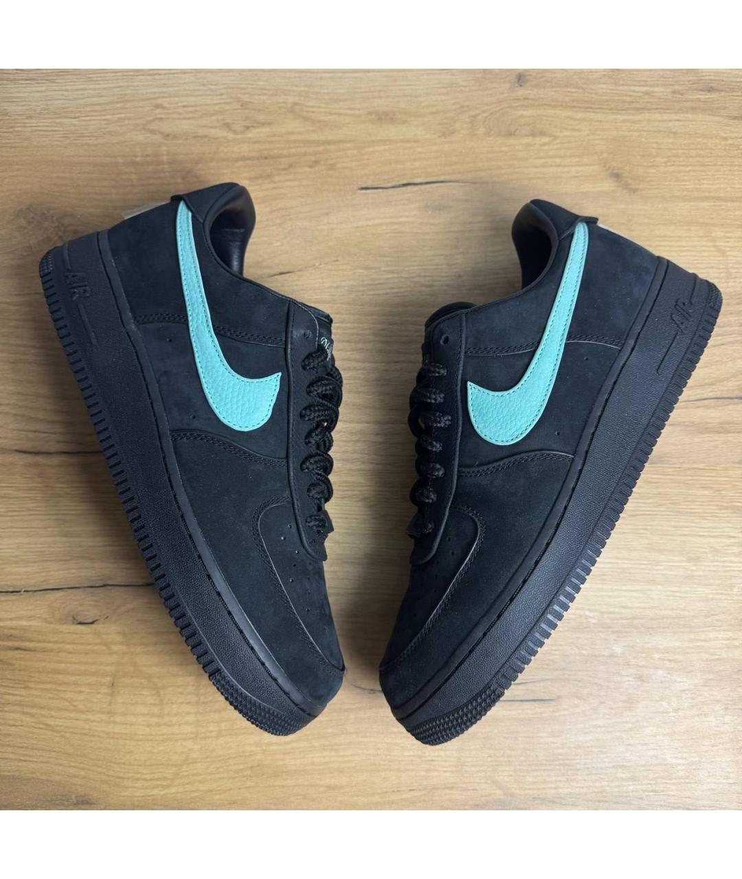 TIFFANY&CO Черные замшевые низкие кроссовки / кеды, фото 8