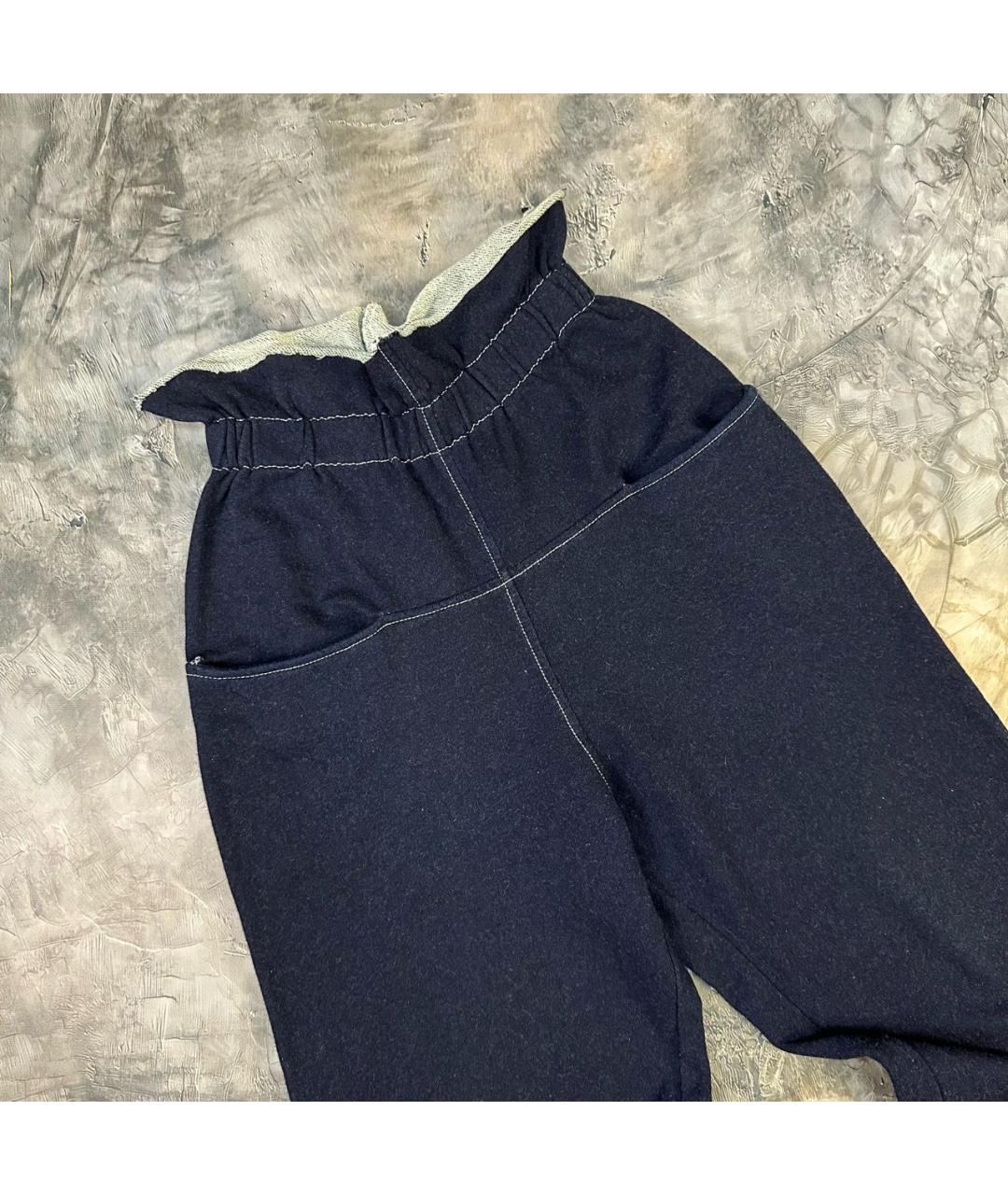 PHILOSOPHY DI LORENZO SERAFINI Синие хлопковые брюки широкие, фото 3