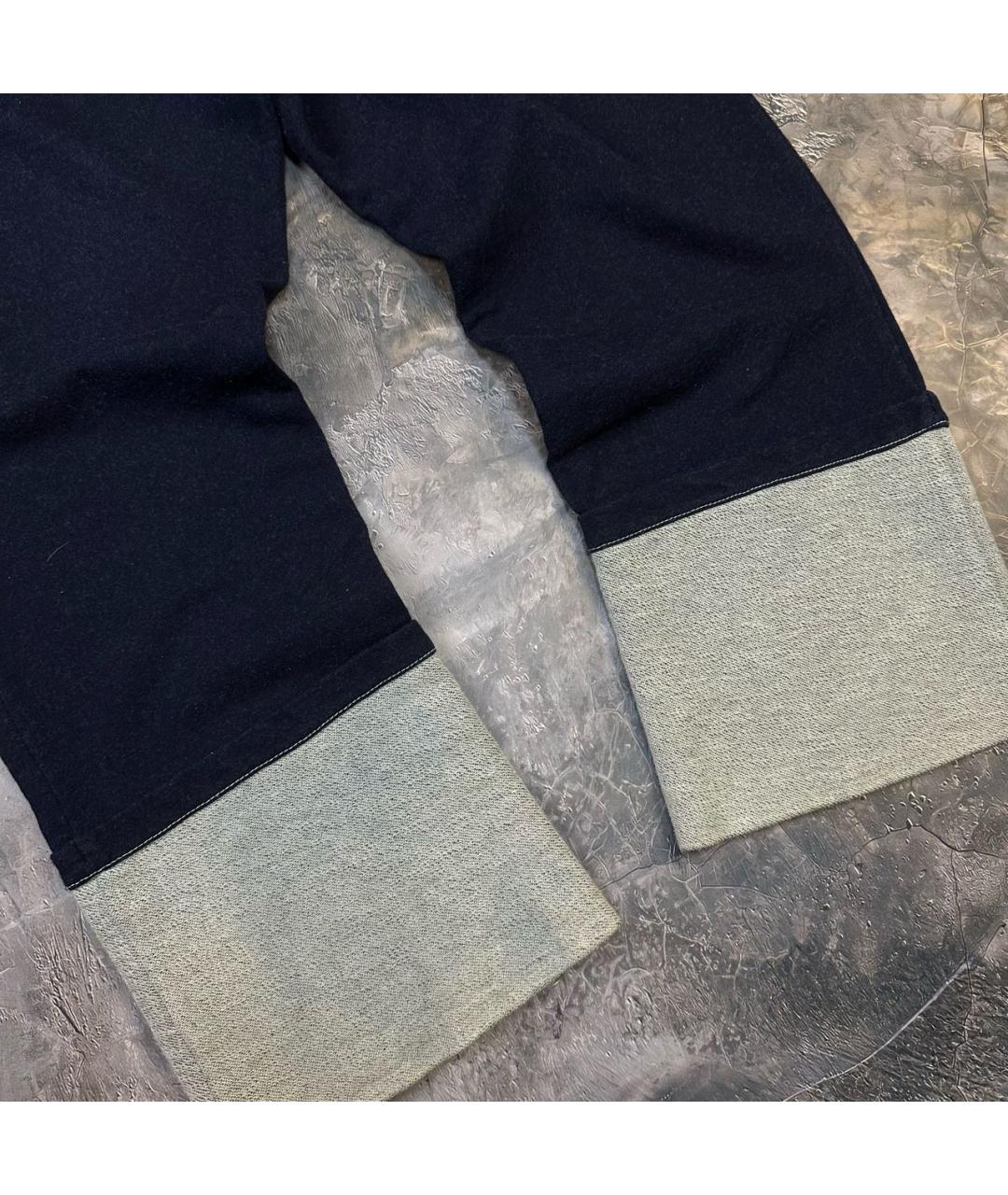 PHILOSOPHY DI LORENZO SERAFINI Синие хлопковые брюки широкие, фото 7