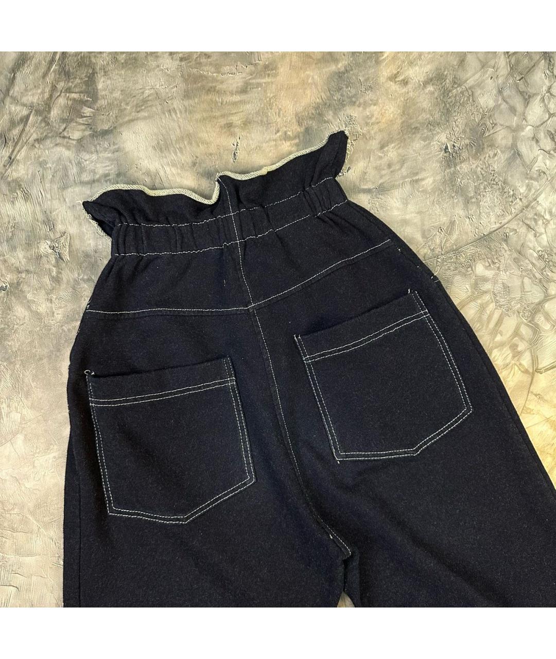 PHILOSOPHY DI LORENZO SERAFINI Синие хлопковые брюки широкие, фото 5