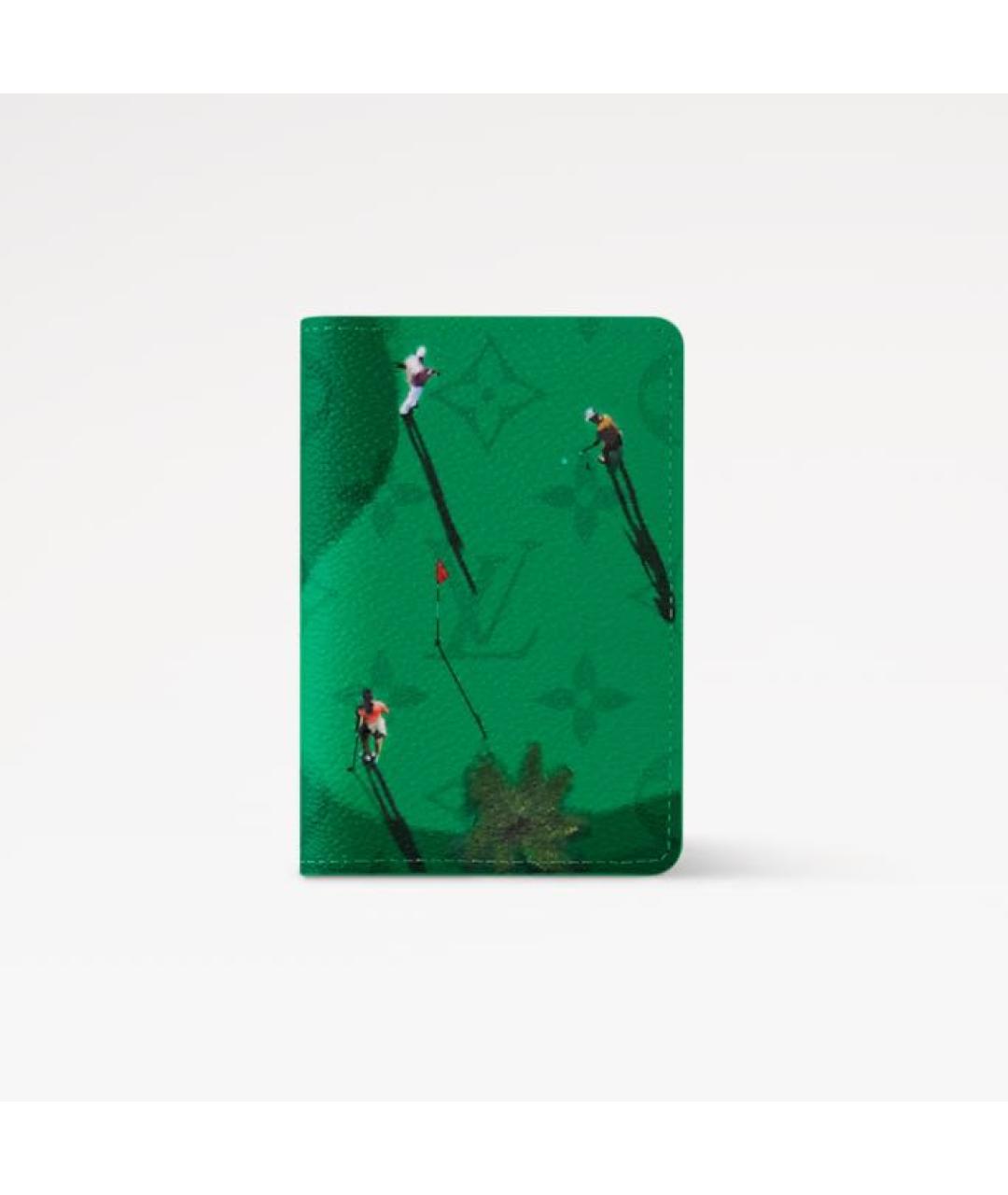 LOUIS VUITTON Зеленый кошелек, фото 4