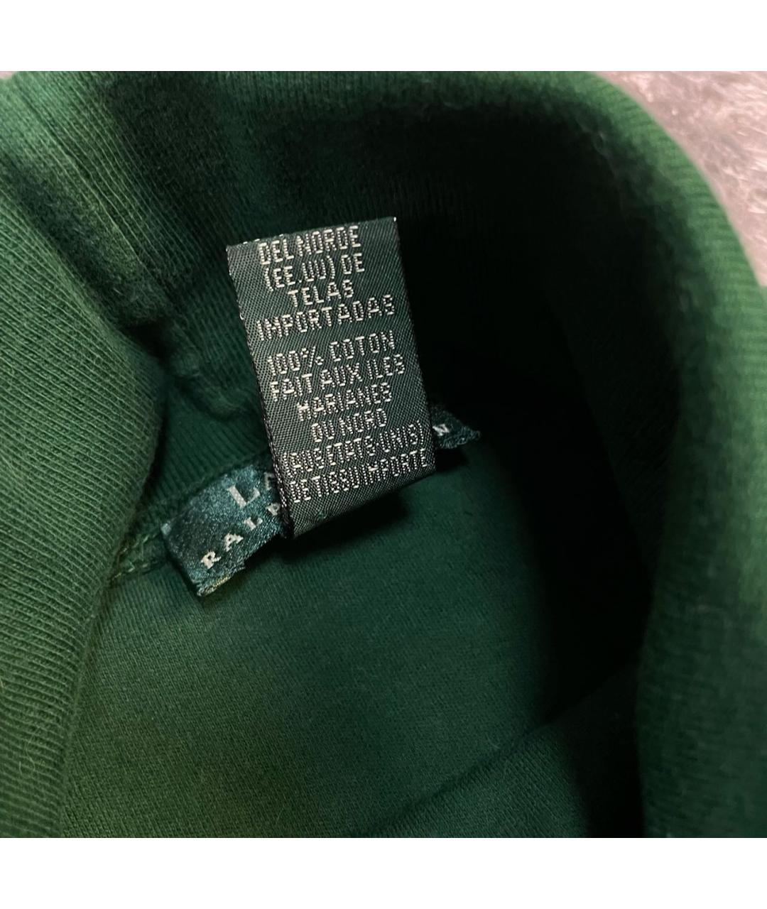 RALPH LAUREN Зеленый хлопковый джемпер / свитер, фото 7