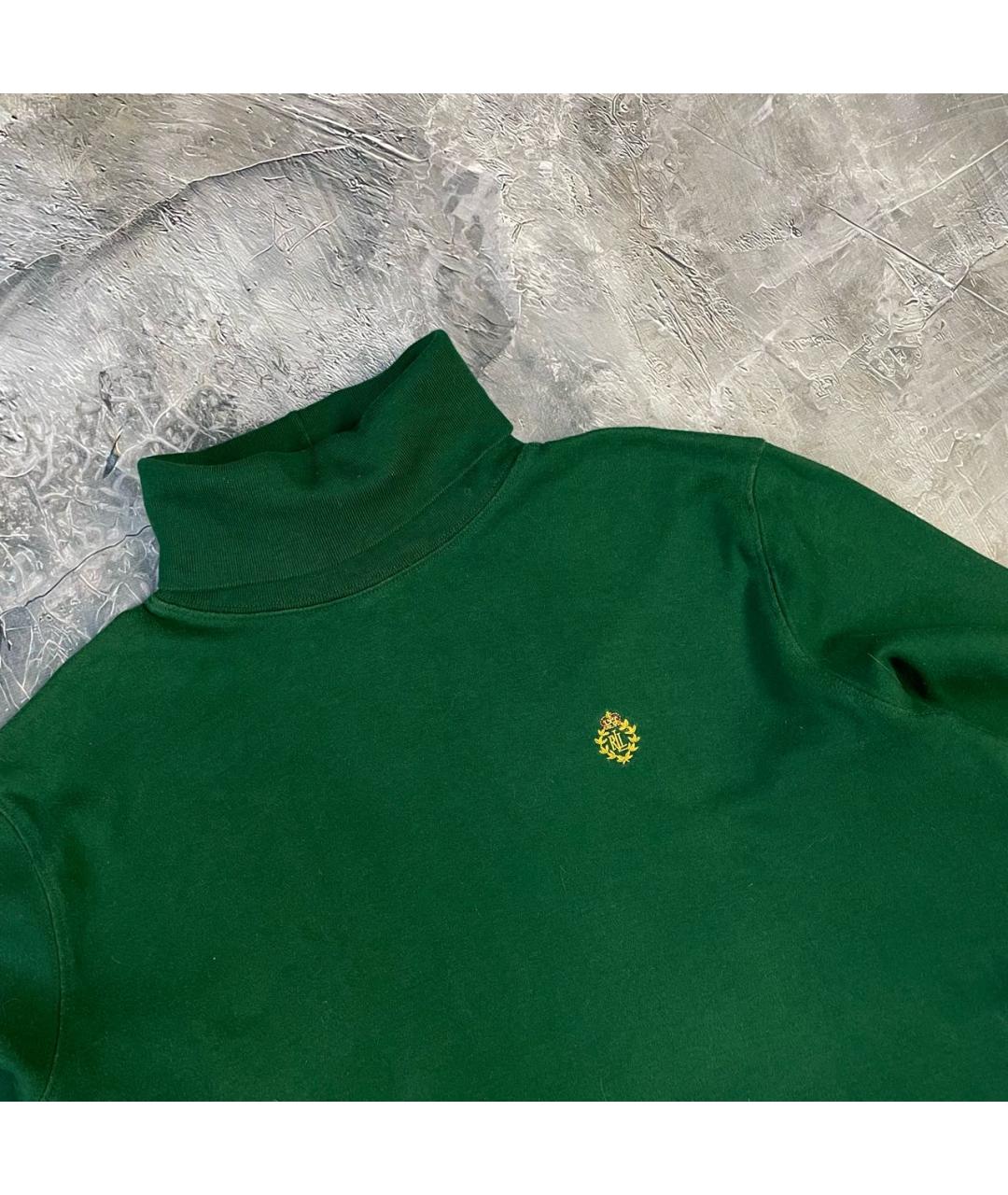 RALPH LAUREN Зеленый хлопковый джемпер / свитер, фото 2