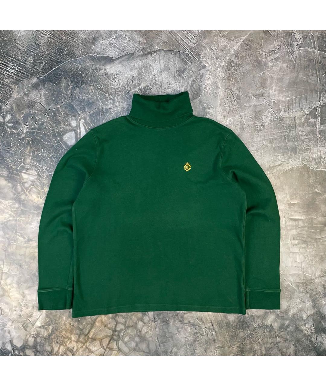 RALPH LAUREN Зеленый хлопковый джемпер / свитер, фото 9