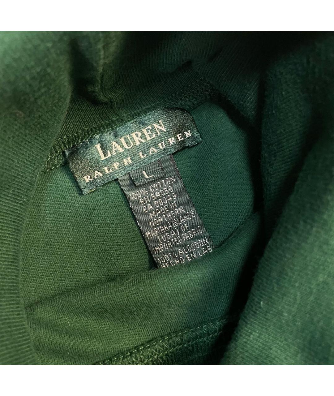 RALPH LAUREN Зеленый хлопковый джемпер / свитер, фото 6