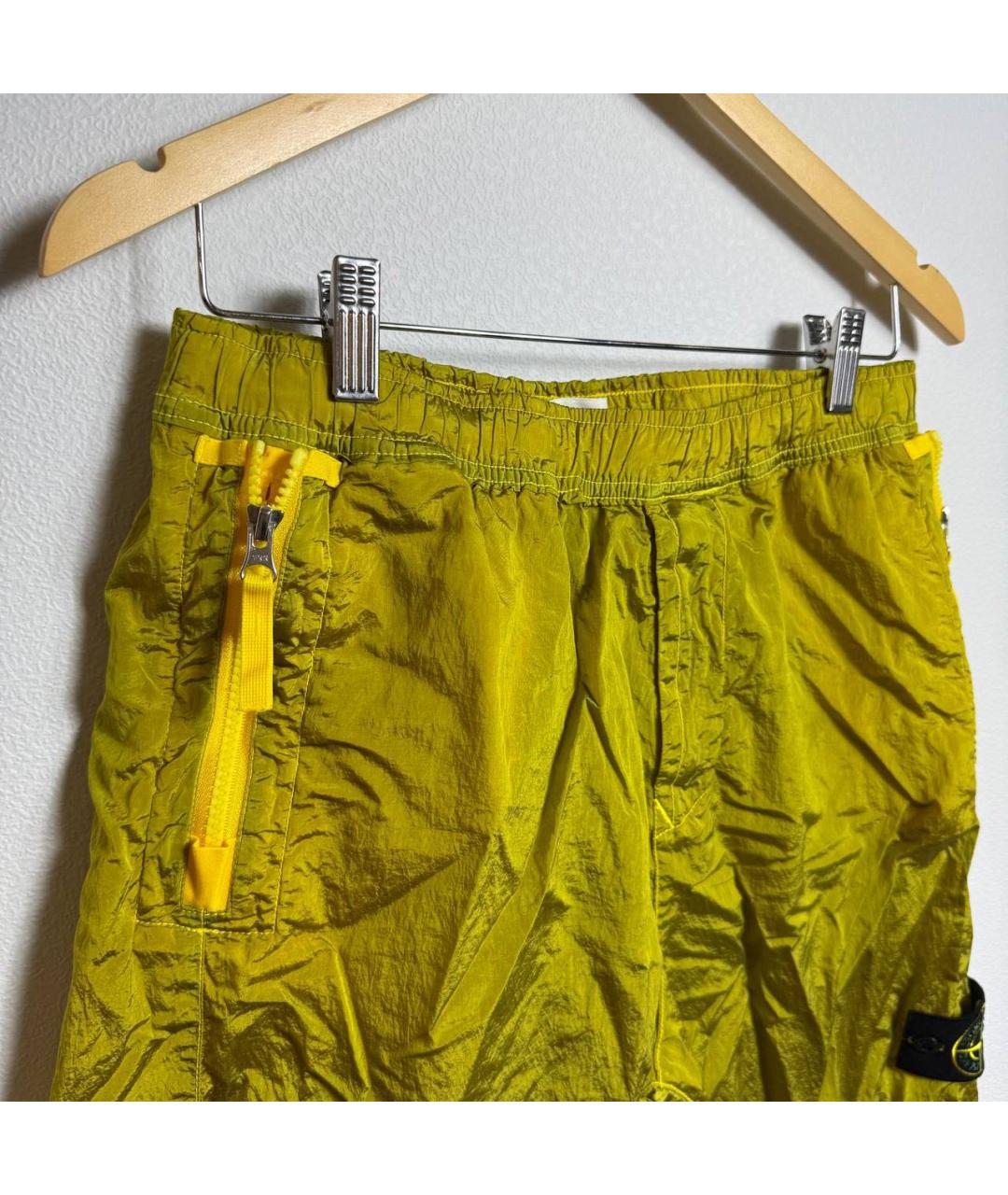 STONE ISLAND Желтые повседневные брюки, фото 4