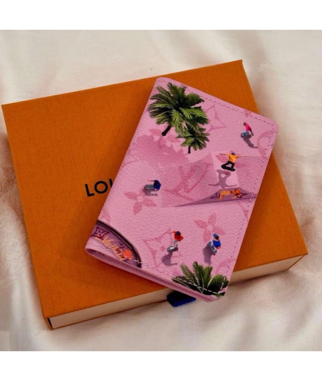 LOUIS VUITTON Розовый кошелек, фото 3