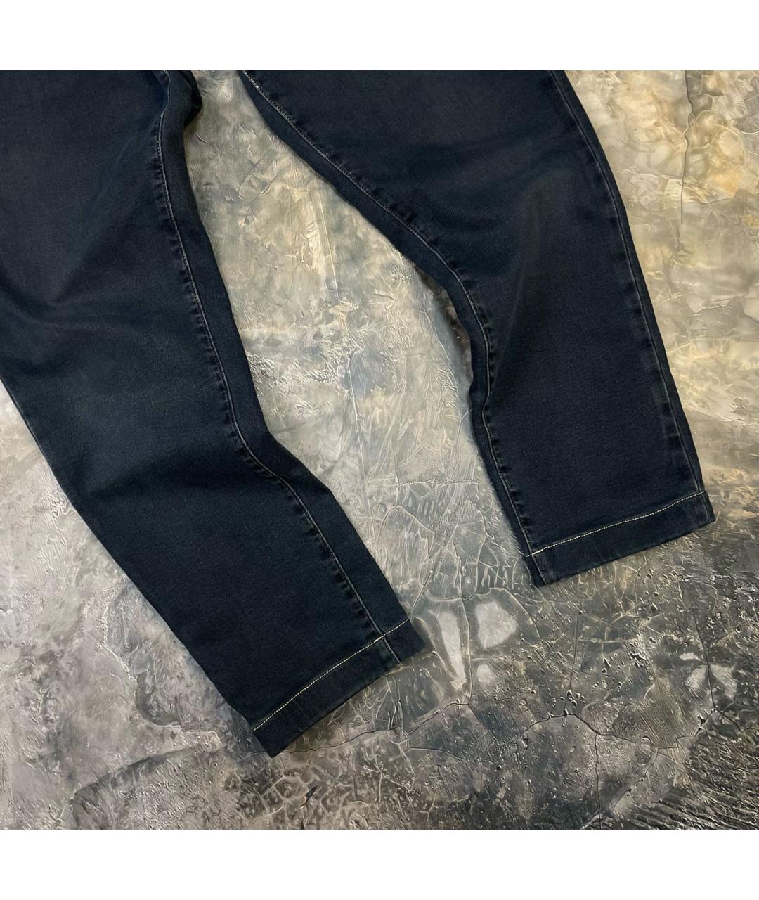 JACOB COHEN Темно-синие хлопко-эластановые прямые джинсы, фото 3