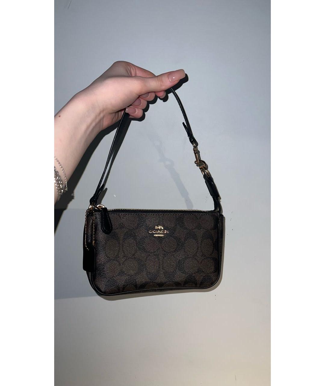 COACH Коричневая сумка с короткими ручками, фото 8