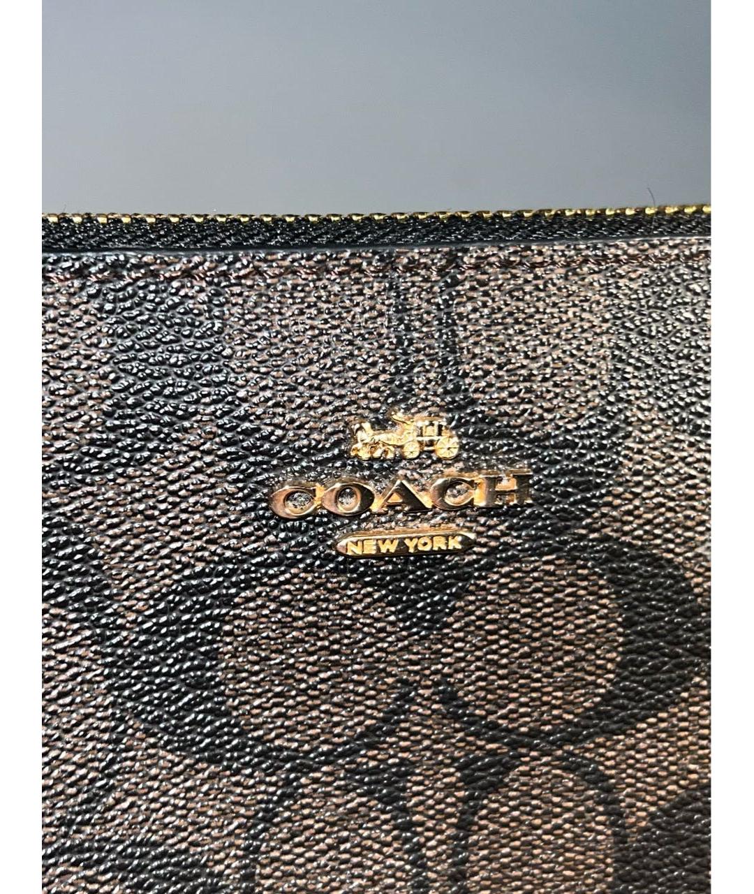 COACH Коричневая сумка с короткими ручками, фото 6