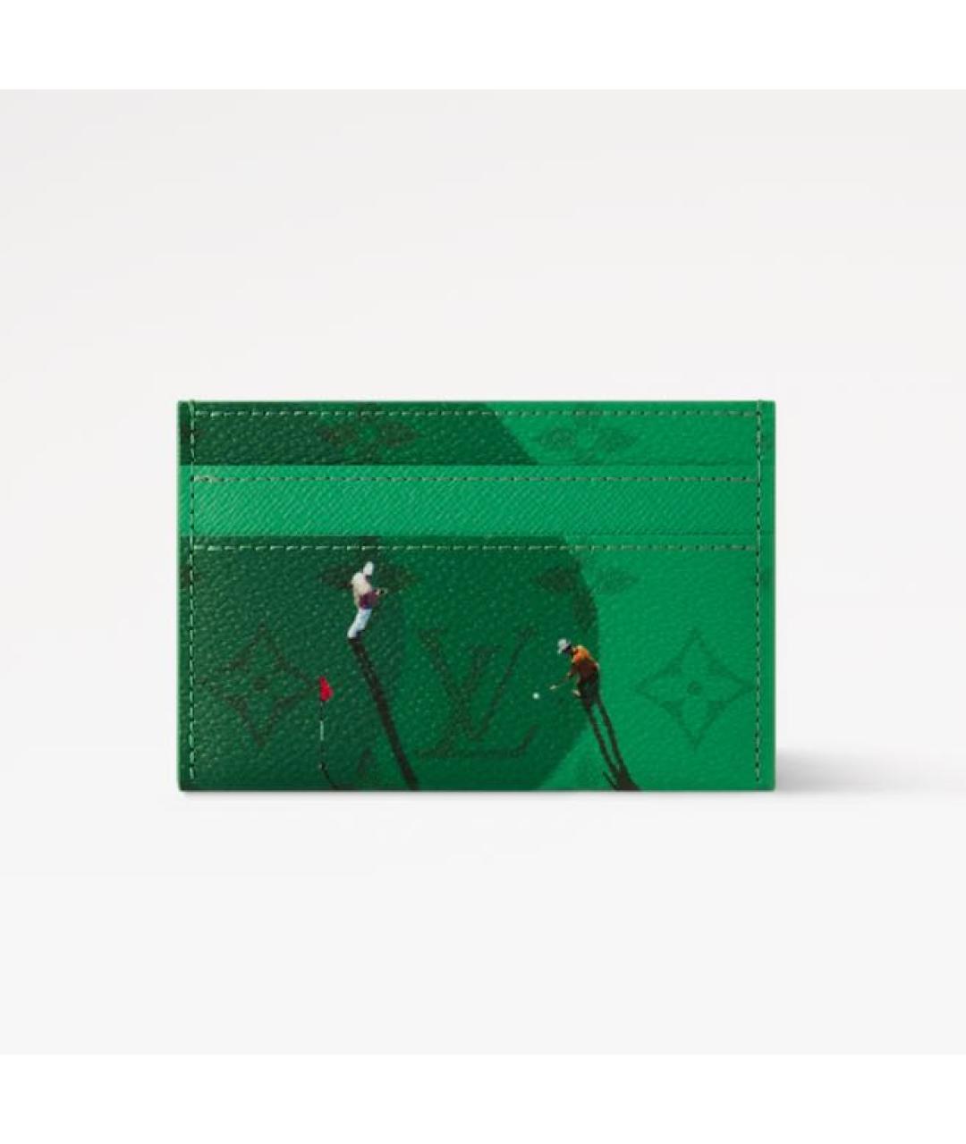 LOUIS VUITTON Зеленый кардхолдер, фото 4
