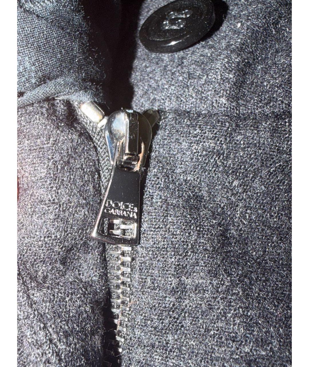 DOLCE&GABBANA Черные шерстяные брюки широкие, фото 5