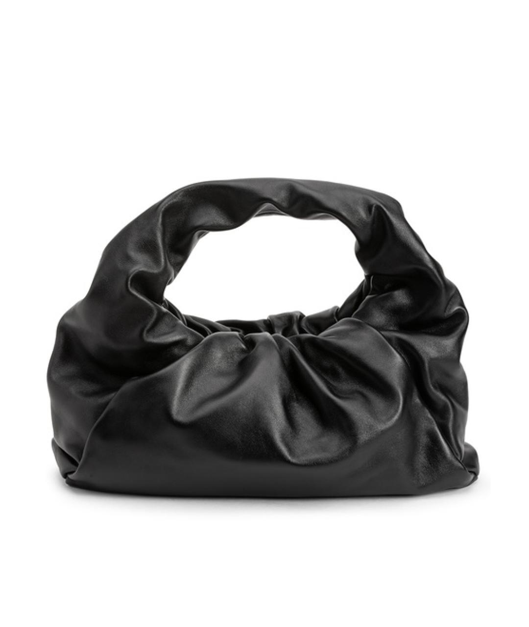 BOTTEGA VENETA Черная кожаная сумка с короткими ручками, фото 4