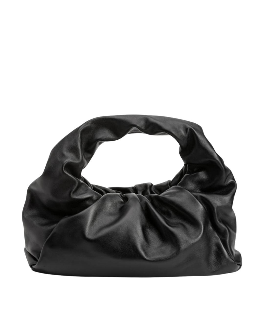 BOTTEGA VENETA Черная кожаная сумка с короткими ручками, фото 1