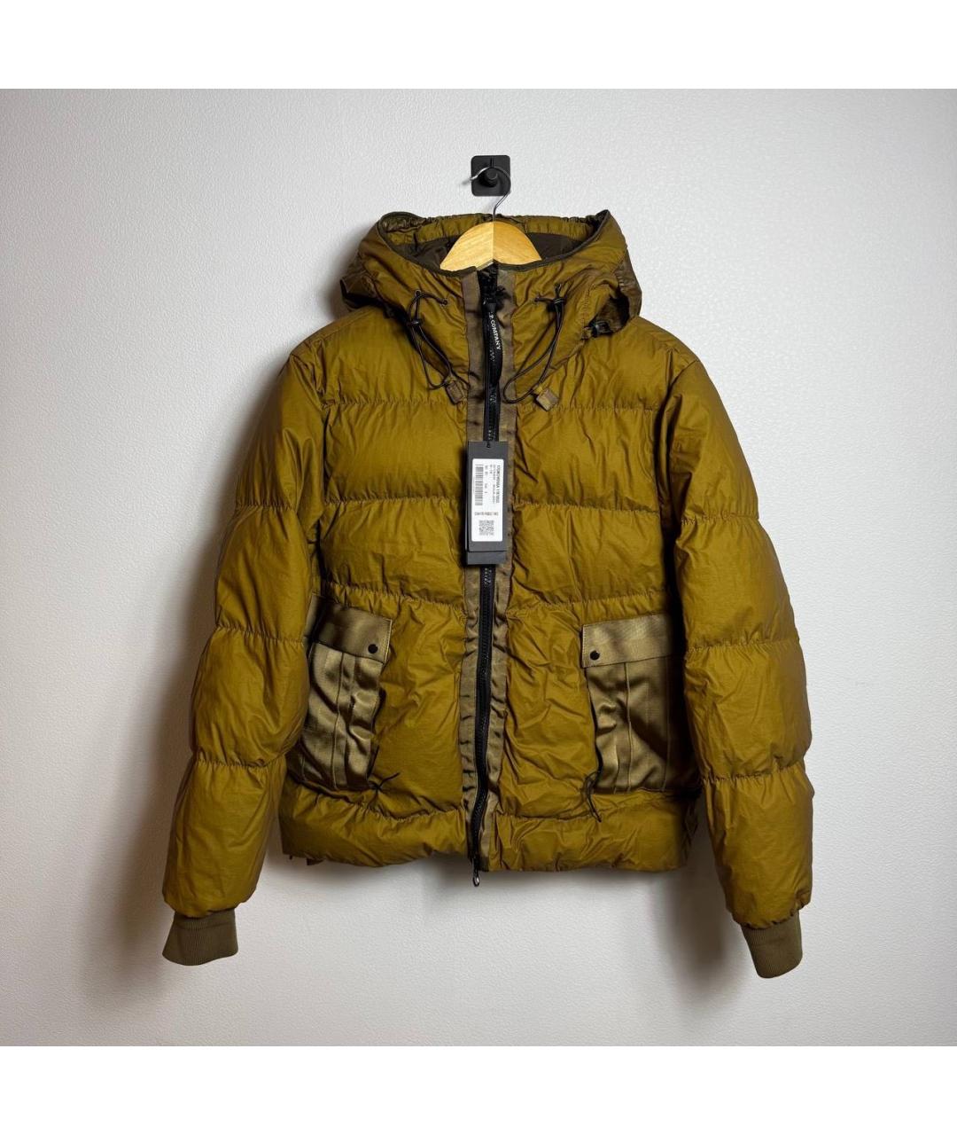 CP COMPANY Горчичный полиэстеровый пуховик, фото 8